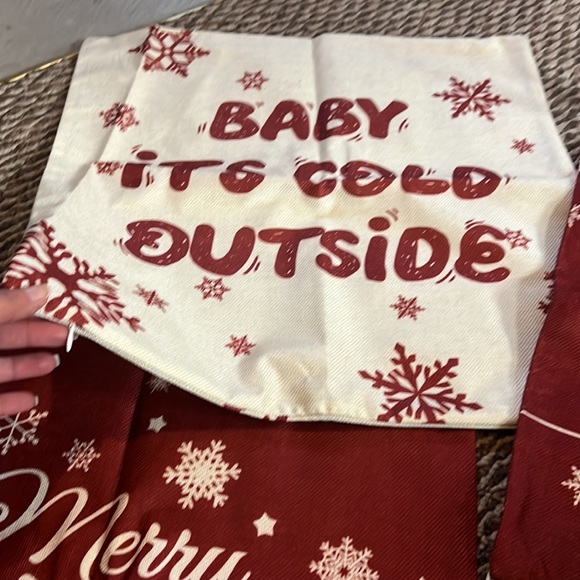 Brand new in bag 4 Christmas pillow covers ready to fill. So cute - Picture 2 of 5